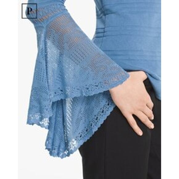 WHBM Women's Petite Flutter Sleeve Sweater PXS NEW - Picture 11 of 11